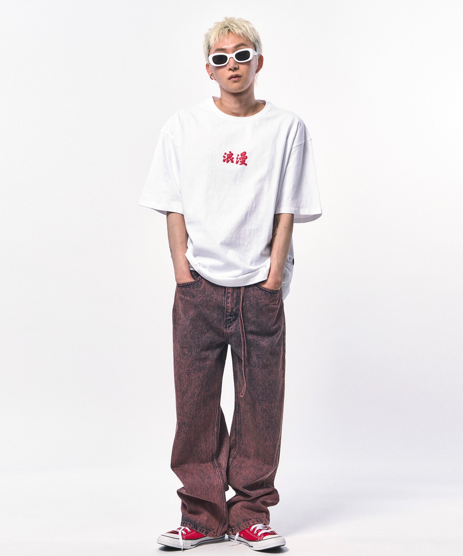 c wear romance graphic t shirt white 韓国グラフィックデザイン 白t