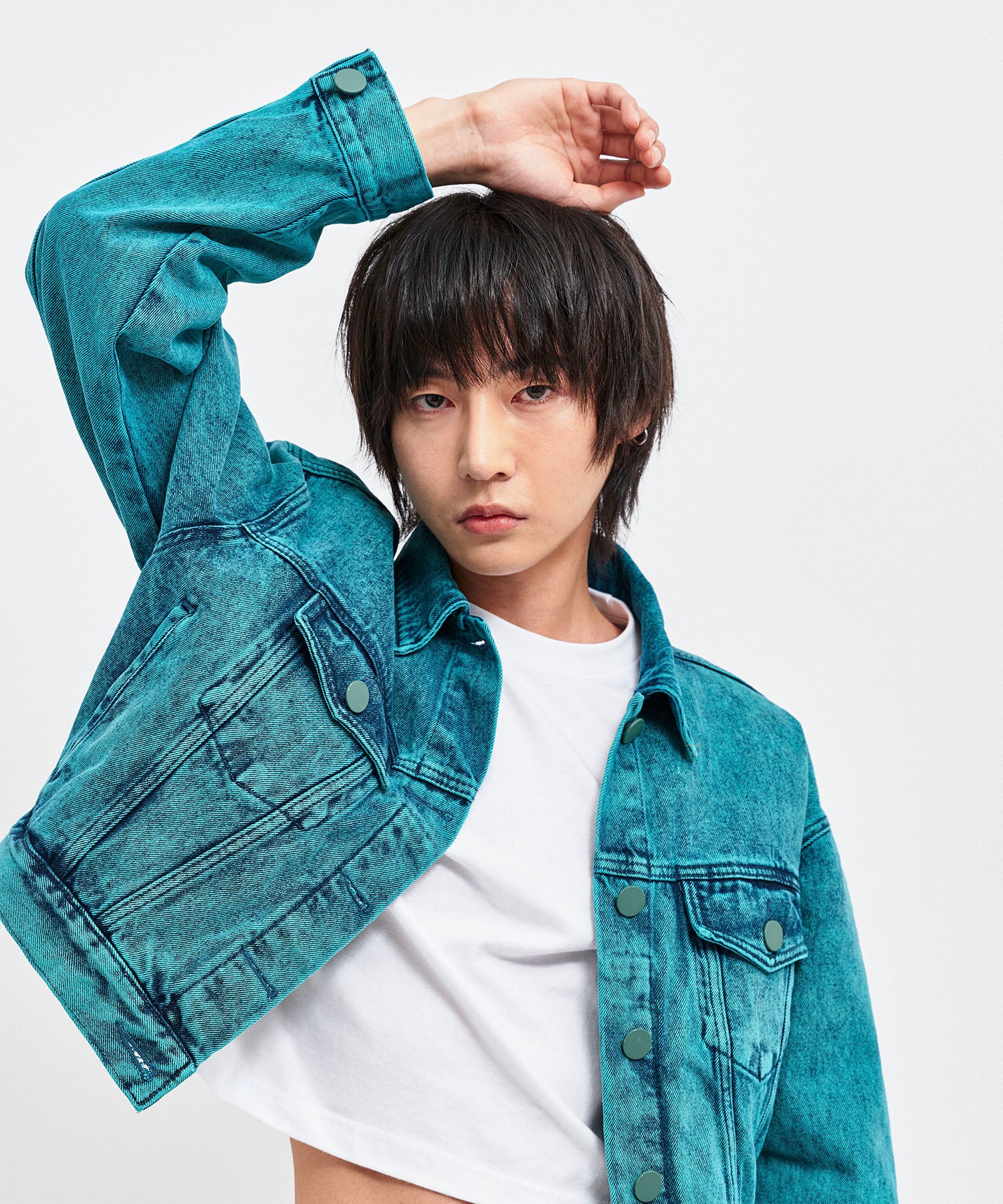 c wear soju denim crop trucker jacket 韓国ファッション アウター