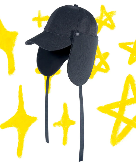 シーウエア 防寒ベルボアキャップ 耳当て付き ブラック