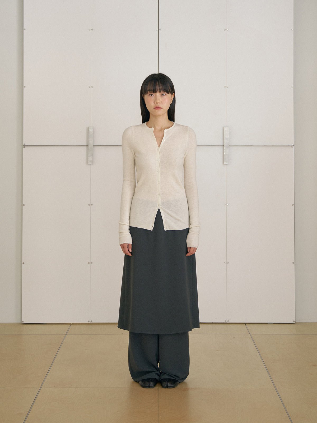 MARAN Alpaca Button Cardigan - Ivory 商品画像14/21