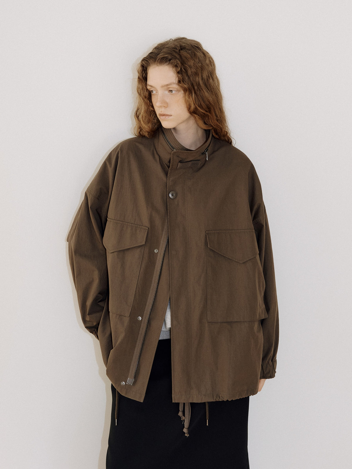 Pocket Detail Jacket - Brown 1