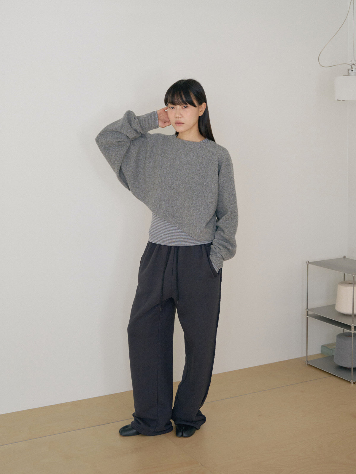 MARAN Rib Stripe Long Sleeve - Gray 商品画像13/21