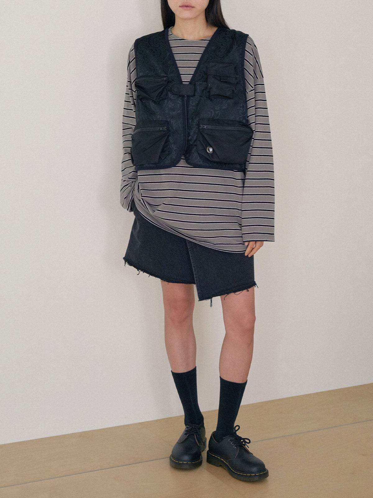 Bridge Boat Neck Long Sleeve - Charcoal 6