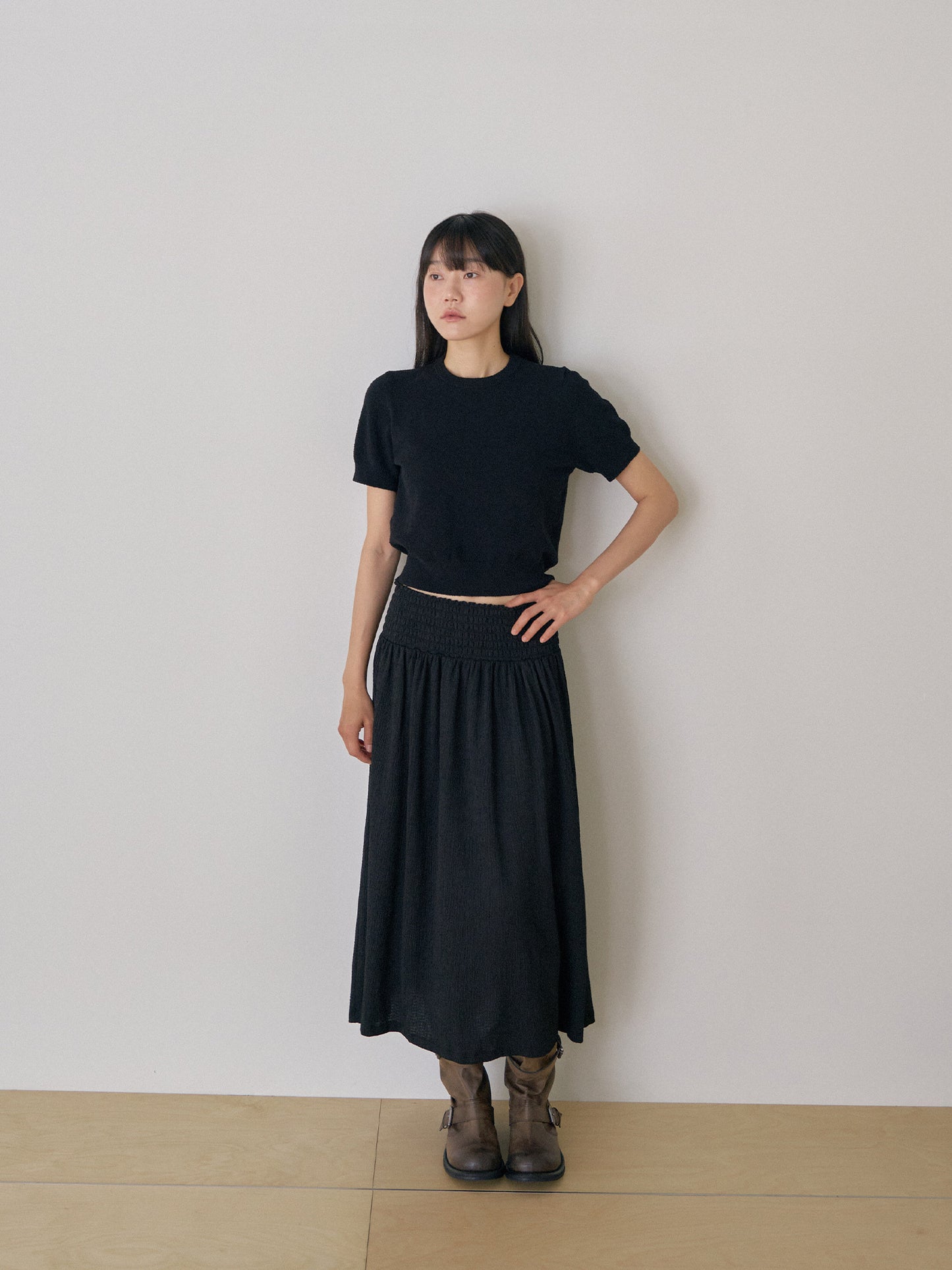 Soft Banding Skirt - Black