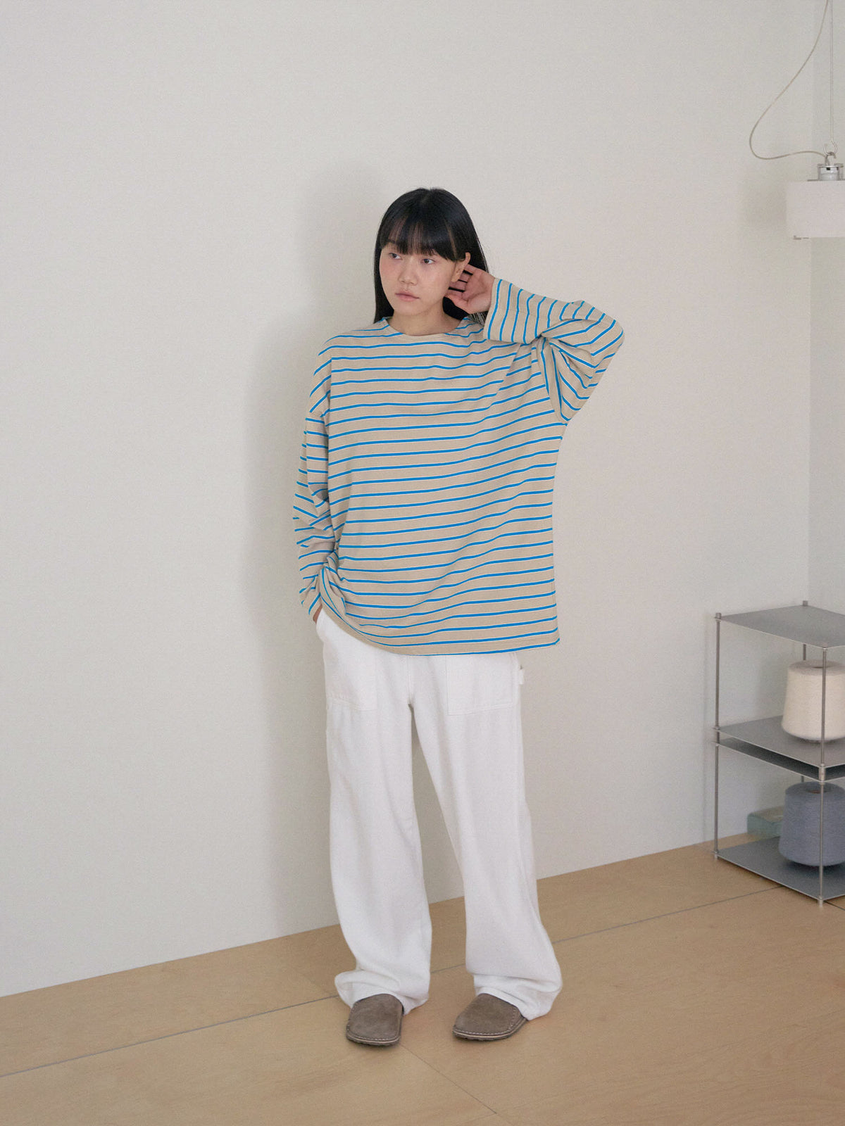Bridge Boat Neck Long Sleeve - Beige 7