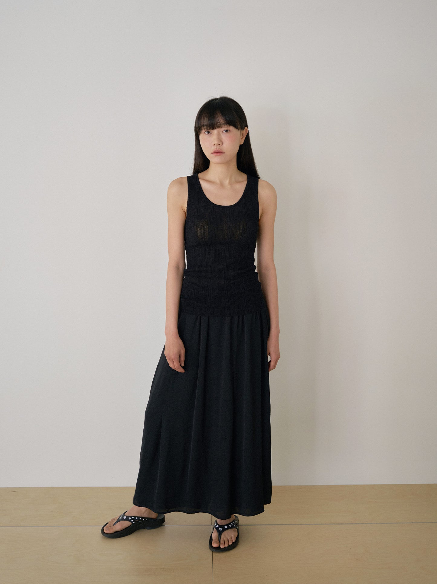 Multi Rib Sleeveless - Black