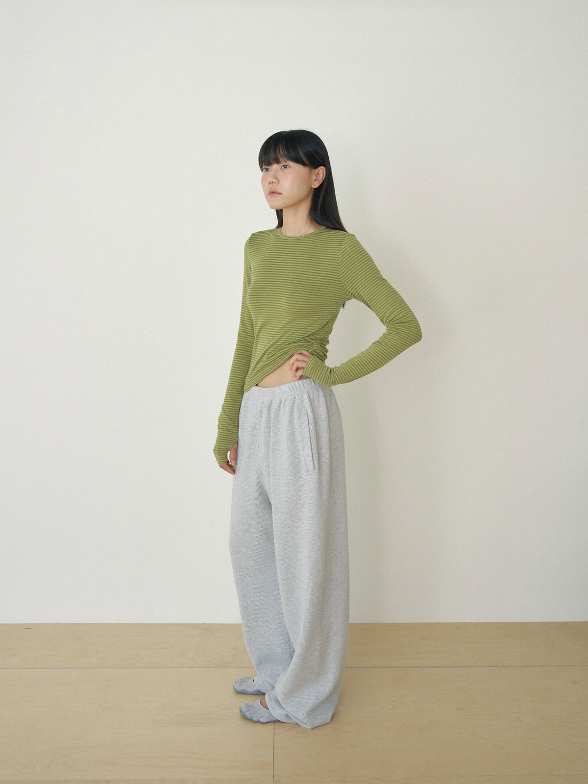 Current Waffle Sweatpants - Light Gray 6