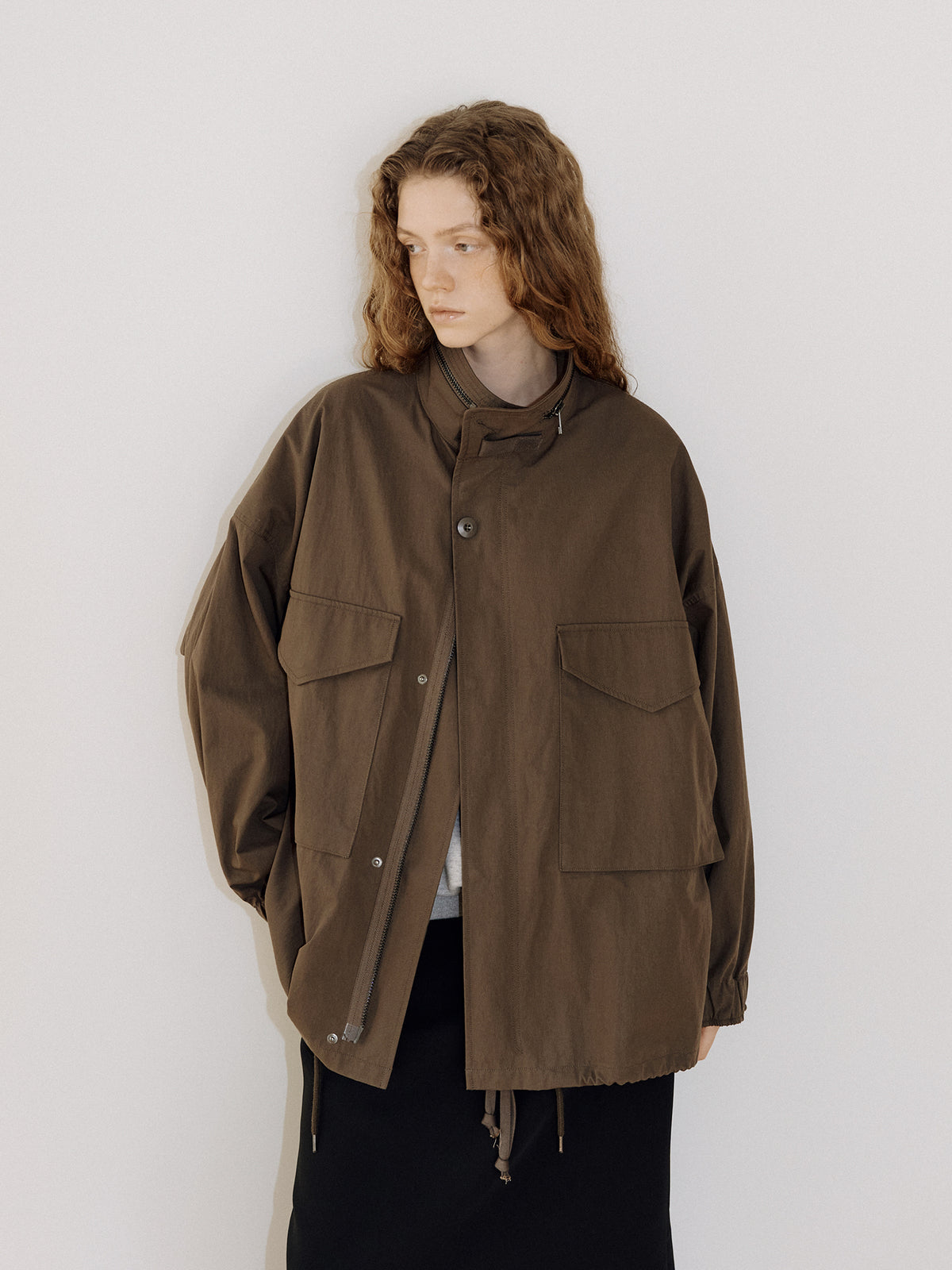 Pocket Detail Jacket - Brown 2