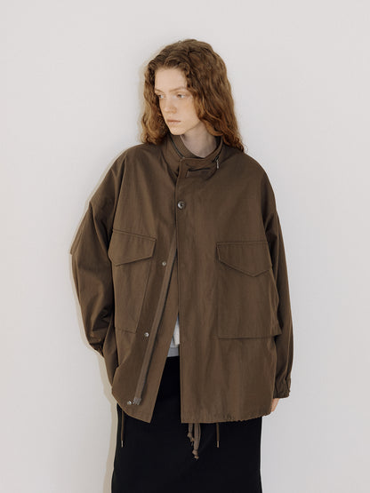 Pocket Detail Jacket - Brown 2