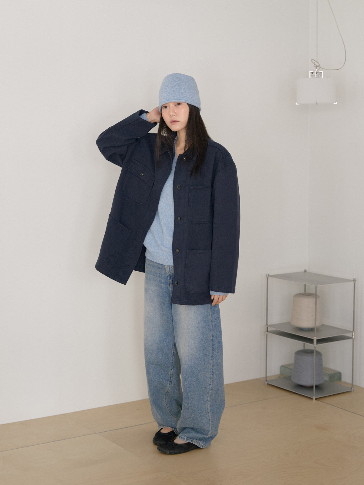 MARAN Cotton Twill Coverall Jacket - Navy 商品画像16/21