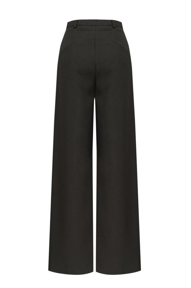 [MORE THAN YESTERDAY]Single Pleat Wide Straight Trousers