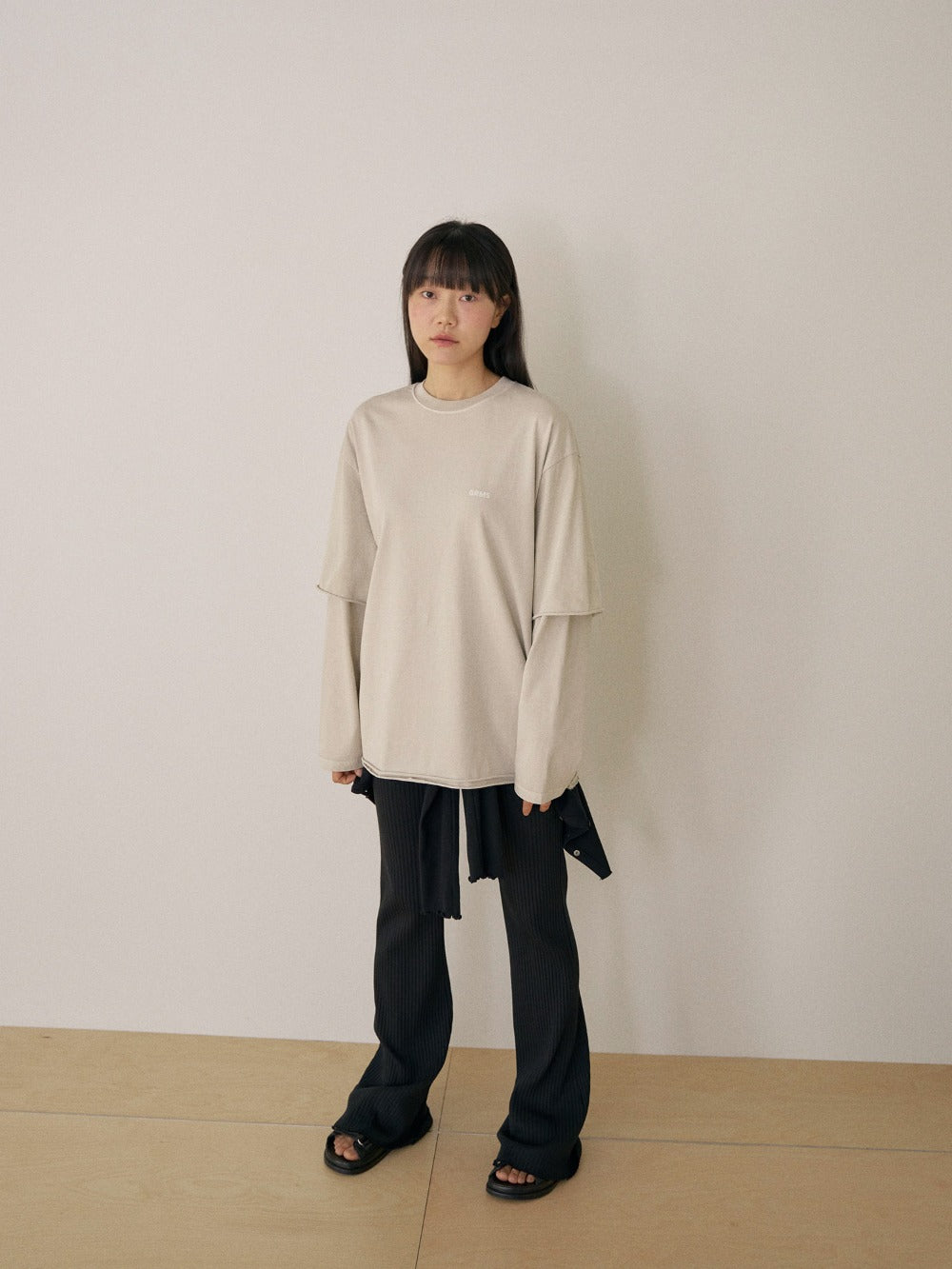 Pigment Layered Long Sleeve - Beige
