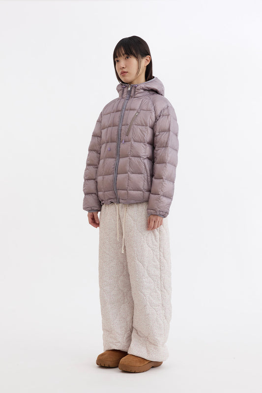 [9/28予約配送] REVERSIBLE FLORAL GRAPHIC DUCK DOWN, LIGHT PURPLE