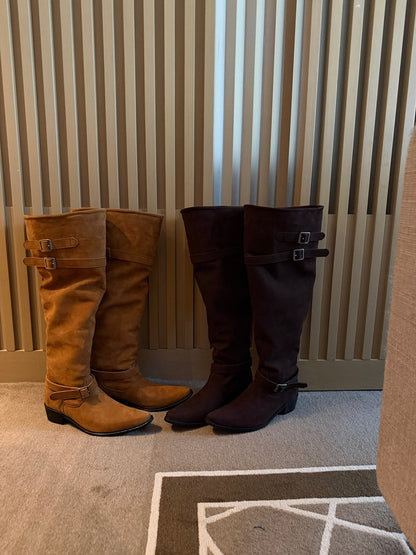 【A MA:DE】Buckle seam boots (2 colors)