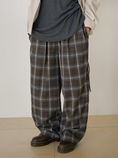 MARAN Side String Check Pants - Khaki 商品画像14/21