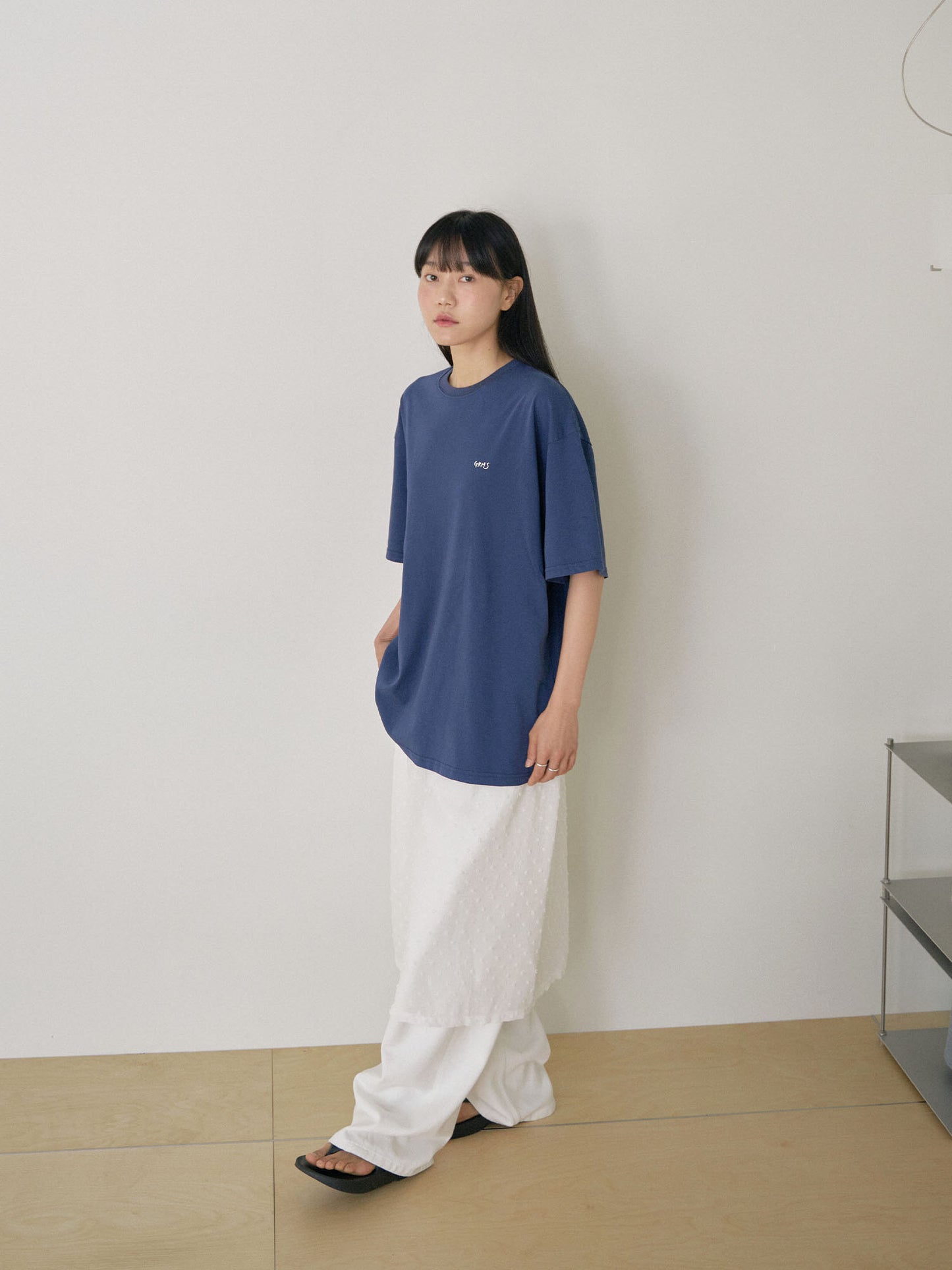 Dot Printing Short Sleeve - Navy