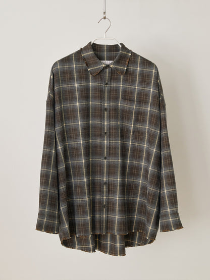 Fringe Check Shirt - Khaki 10