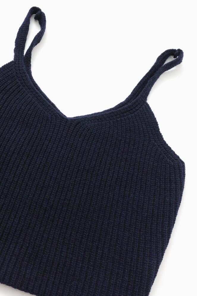 【MORE THAN YESTERDAY】Strap Wool Knit Top