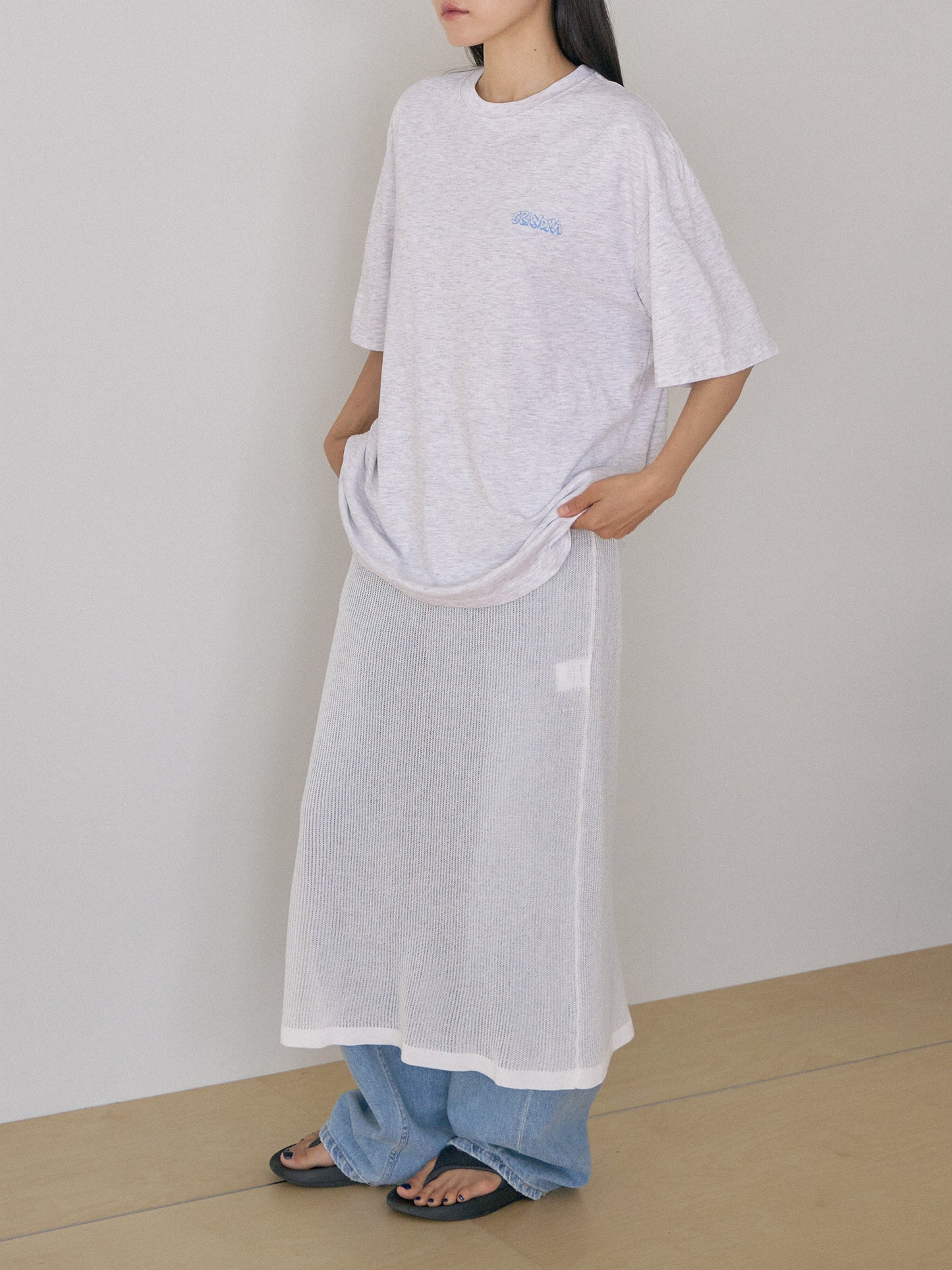 Granma Printing Short Sleeve - Light Gray