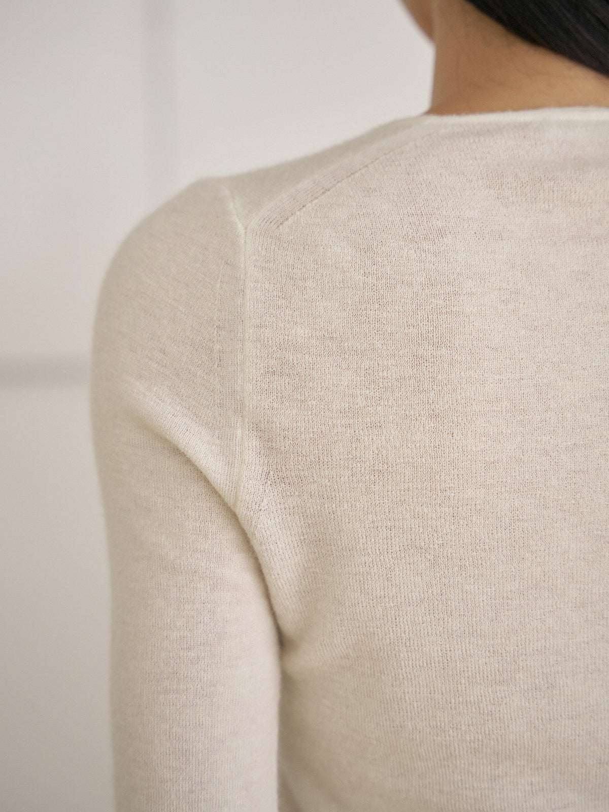 Alpaca Button Cardigan - Ivory 12