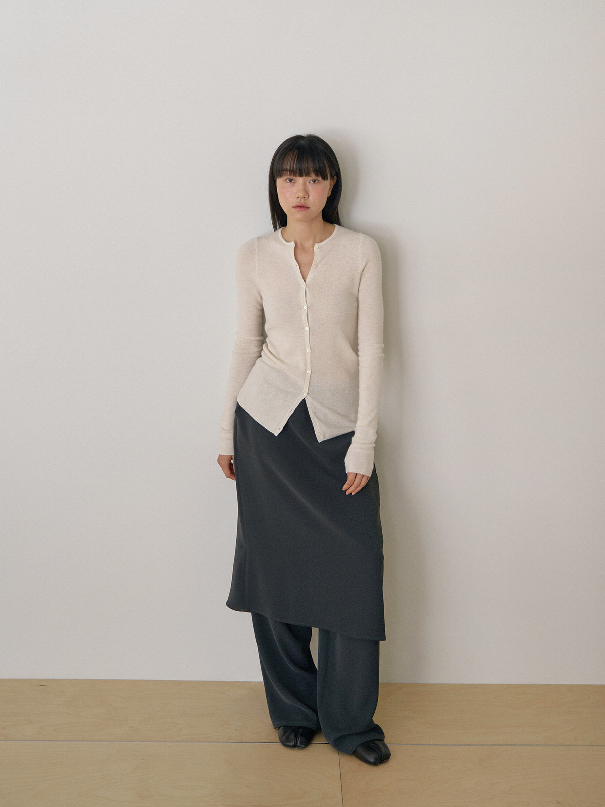 Skirt Overlay Pants - Charcoal 2