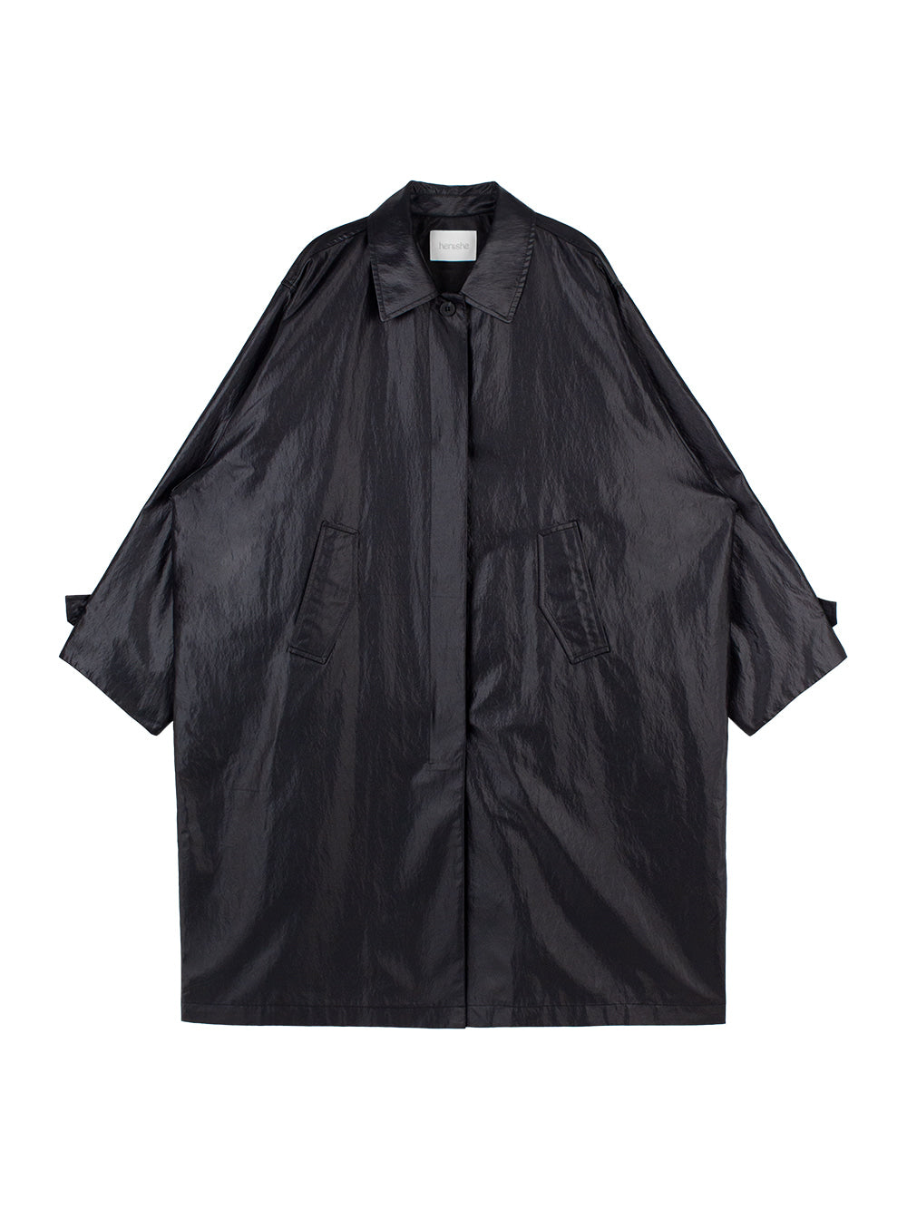 Back Cape Trench Coat