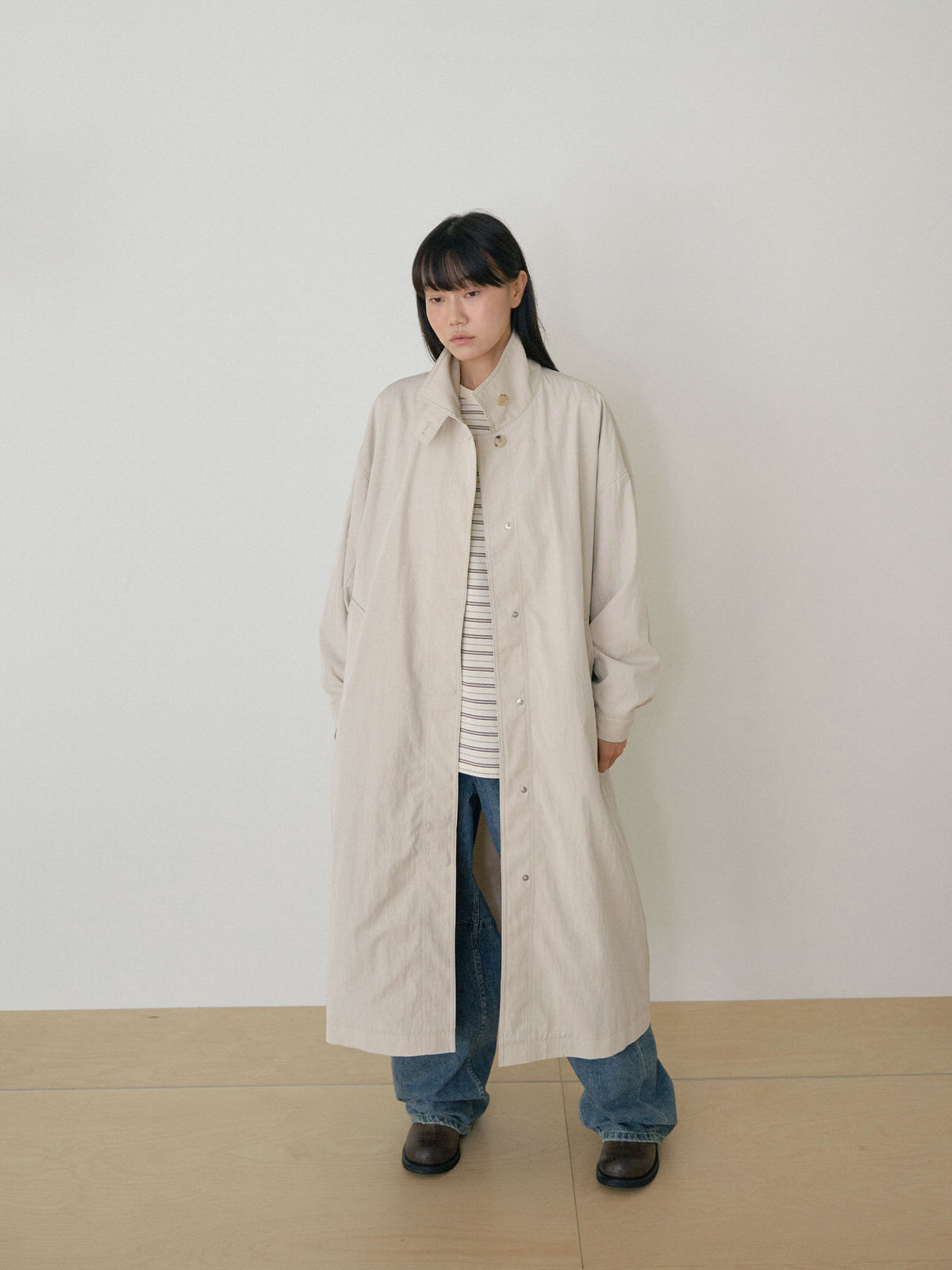 MARAN High Neck Trench Coat - Beige 商品画像14/21