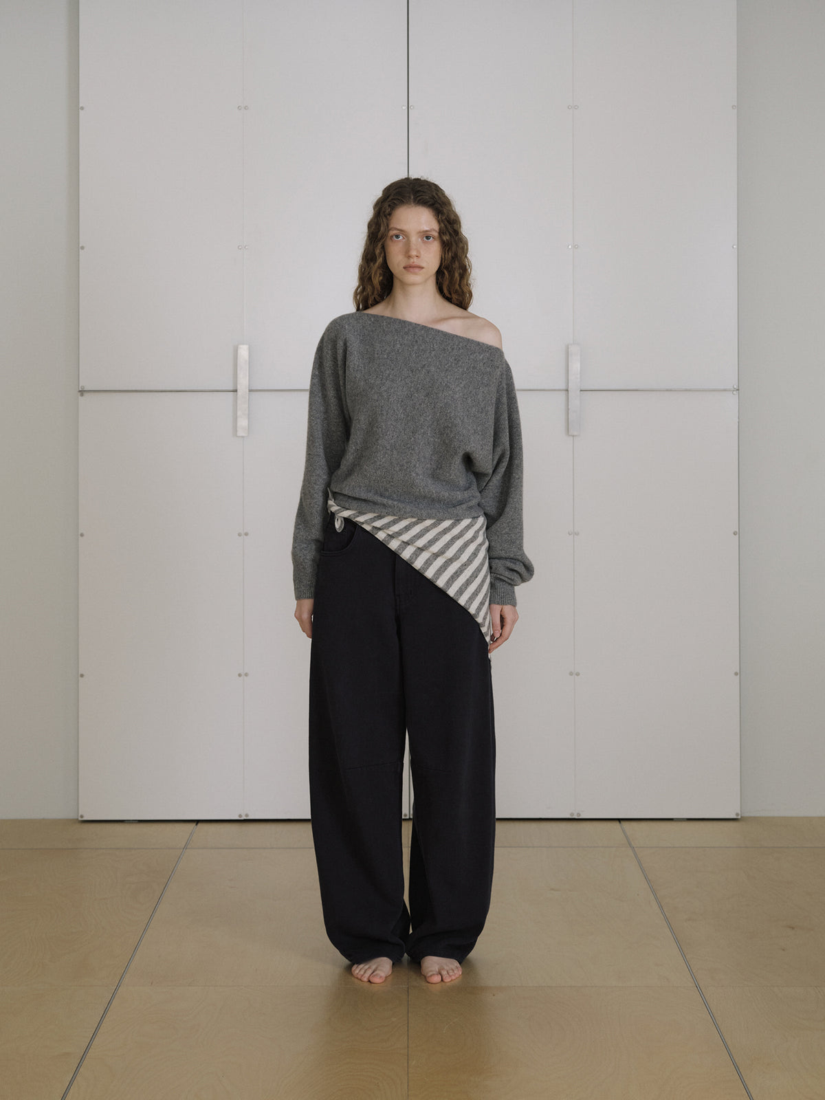Flow Boat Neck Pullover - Gray 6