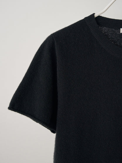 MARAN Cutoff Short Sleeve Pullover - Black 商品画像17/19