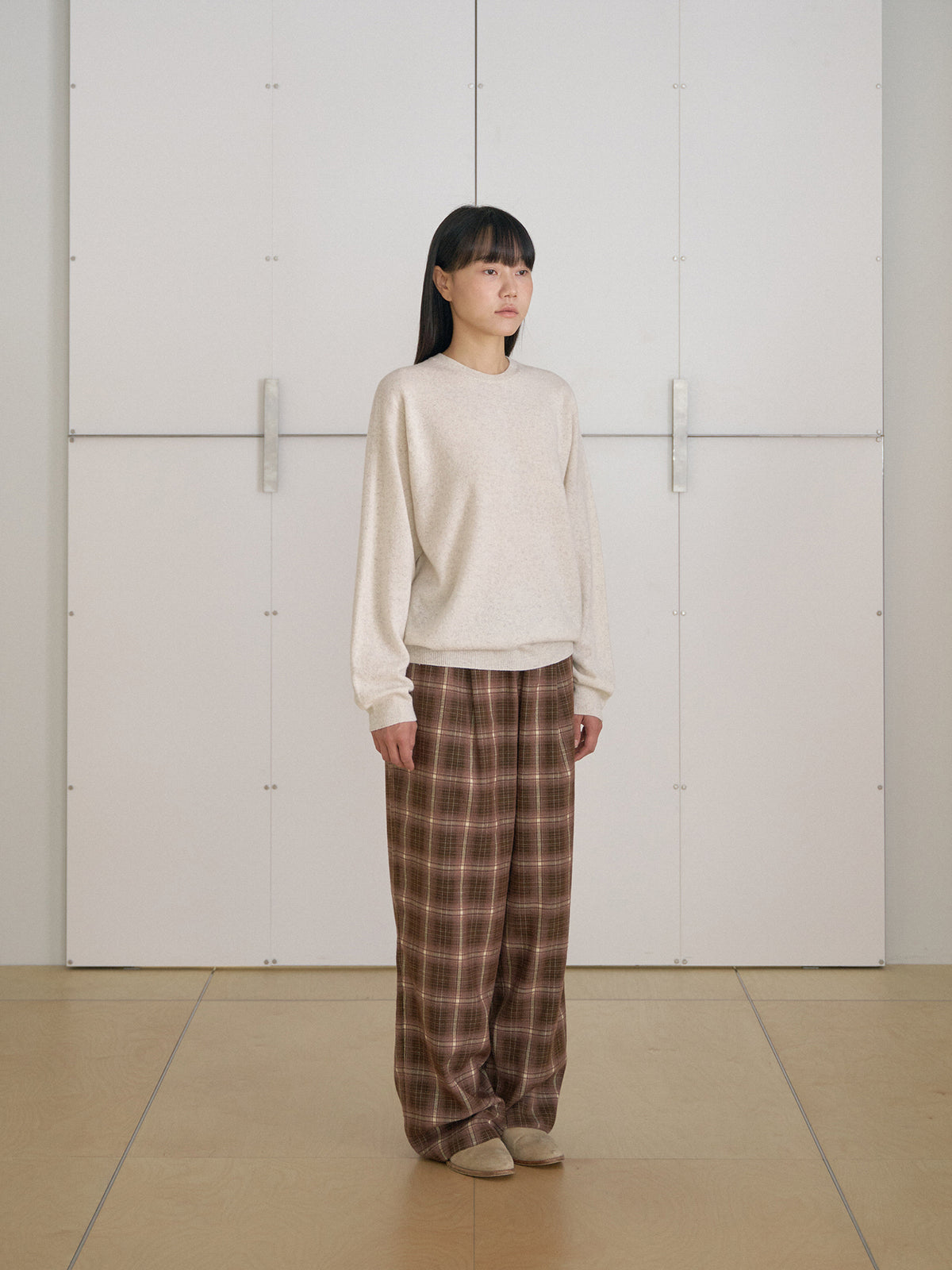 MARAN Side String Check Pants - Brown 商品画像17/21