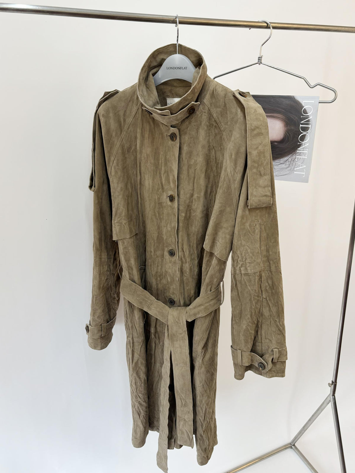Suede Inkle Trench Coat