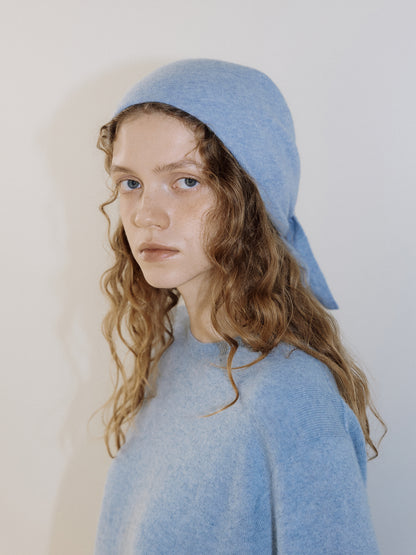 Cashmere Square Scarf - Blue 3
