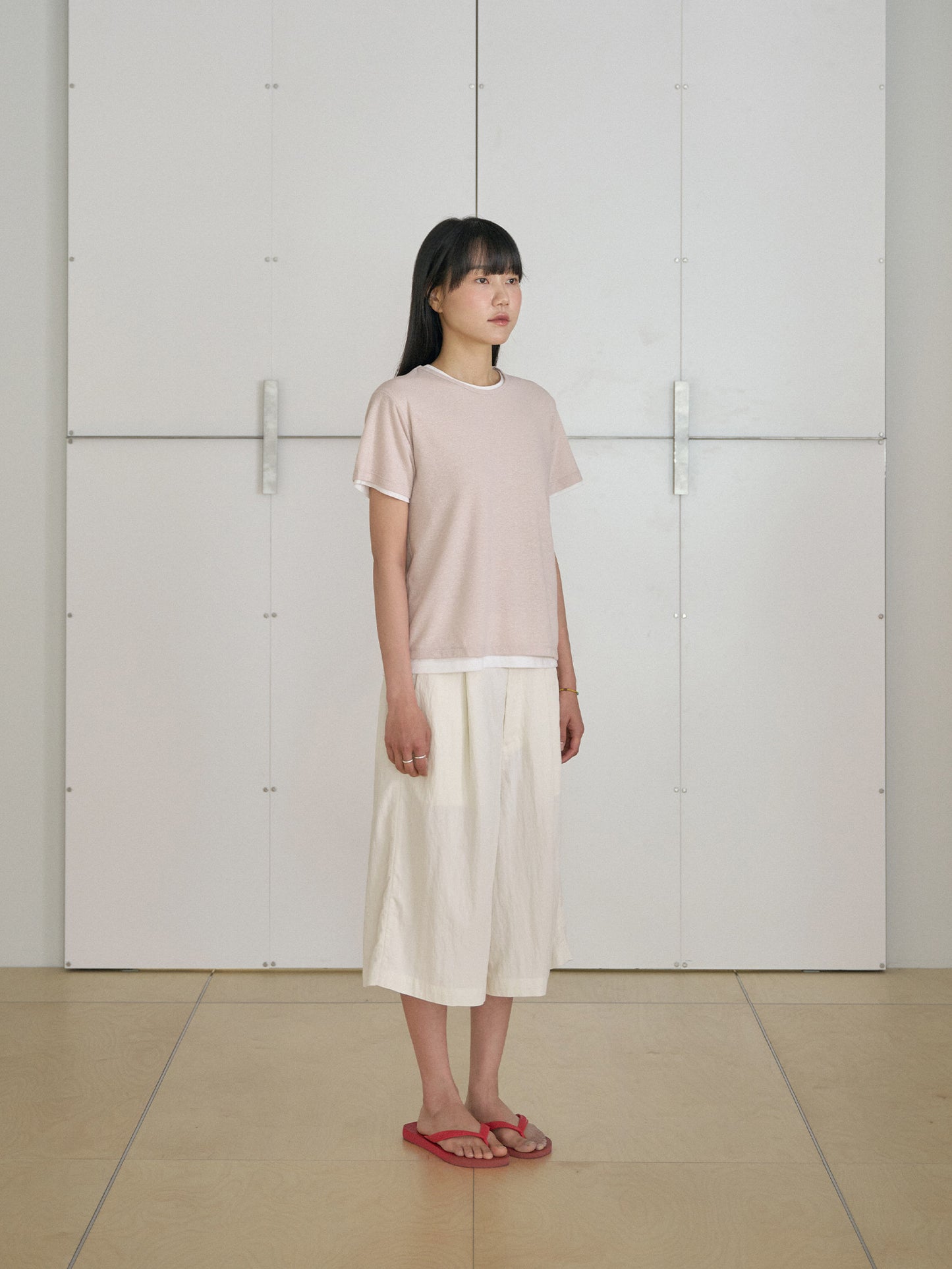 Linen Basic Short Sleeve - Beige
