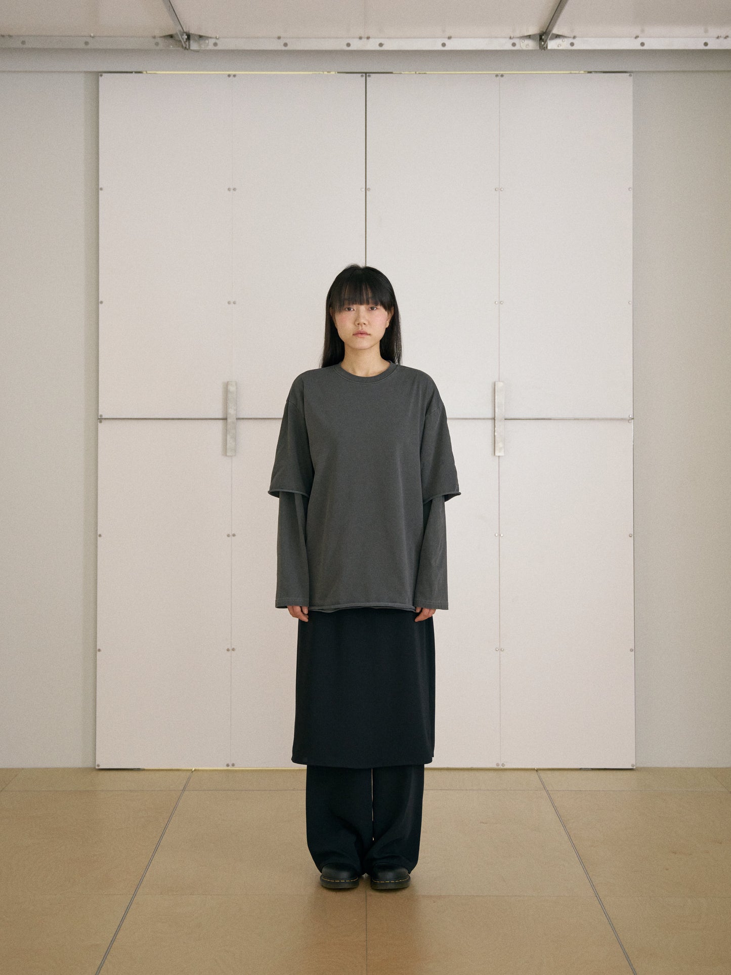 Pigment Layered Long Sleeve - Charcoal