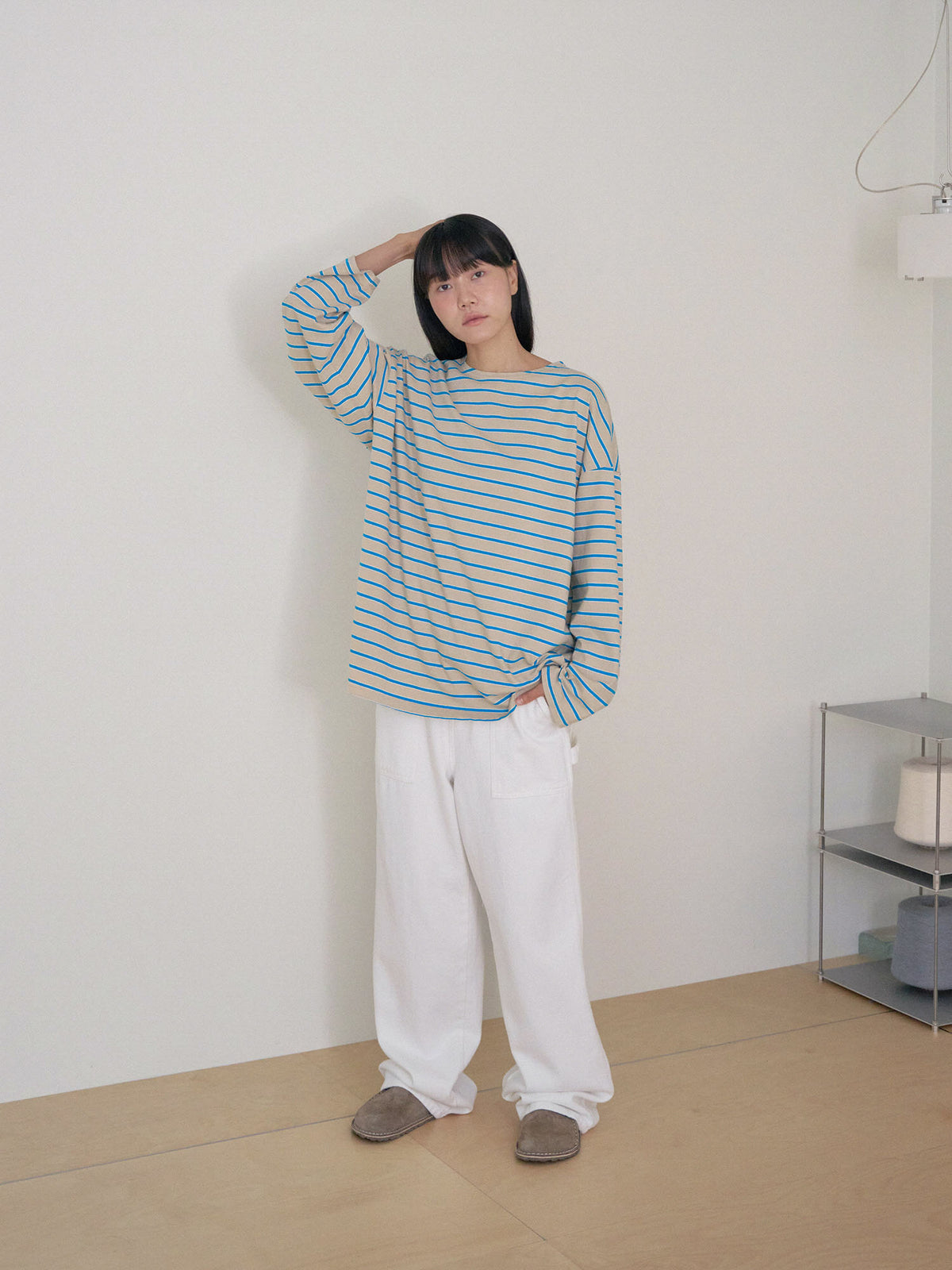 Bridge Boat Neck Long Sleeve - Beige 2
