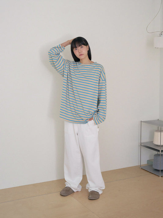 Bridge Boat Neck Long Sleeve - Beige 2