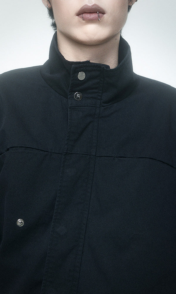 Reculer Drape field jacket(ウォッシュドブラック) 商品画像2/7