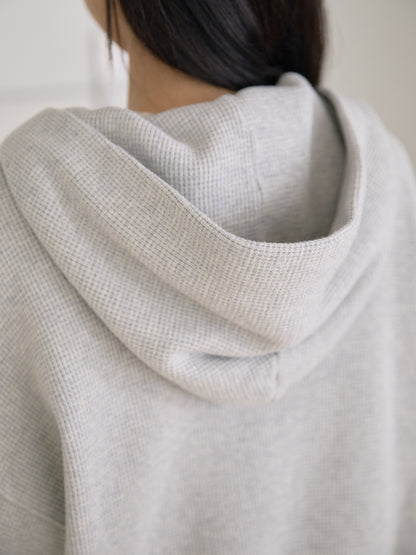 MARAN Current Waffle Hoodie Zip-up - Light Gray 商品画像16/21