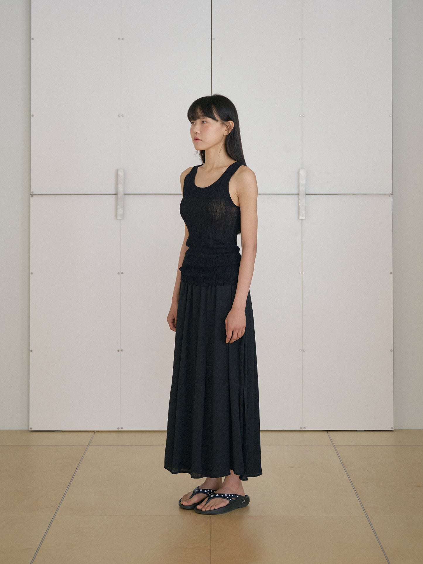 Multi Rib Sleeveless - Black