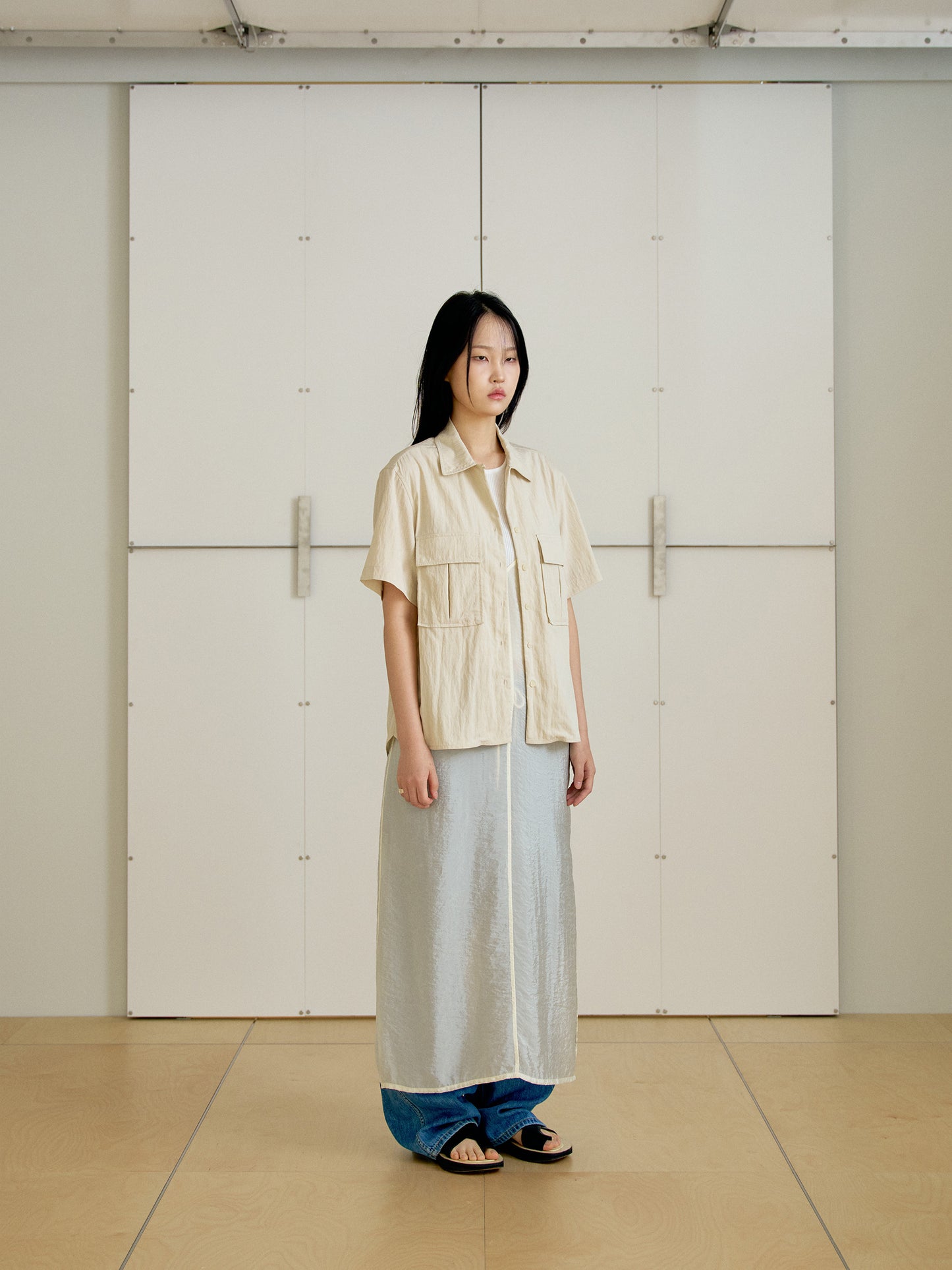 Ray Half Shirt - Ecru