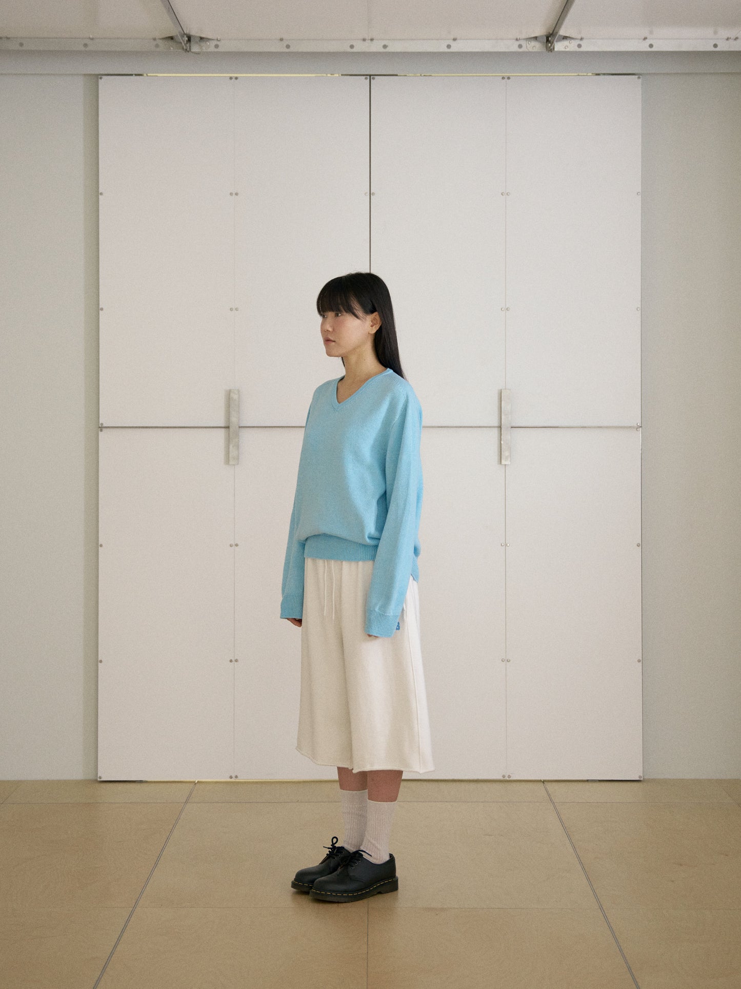 Cutoff Half Sweatpants - Ivory
