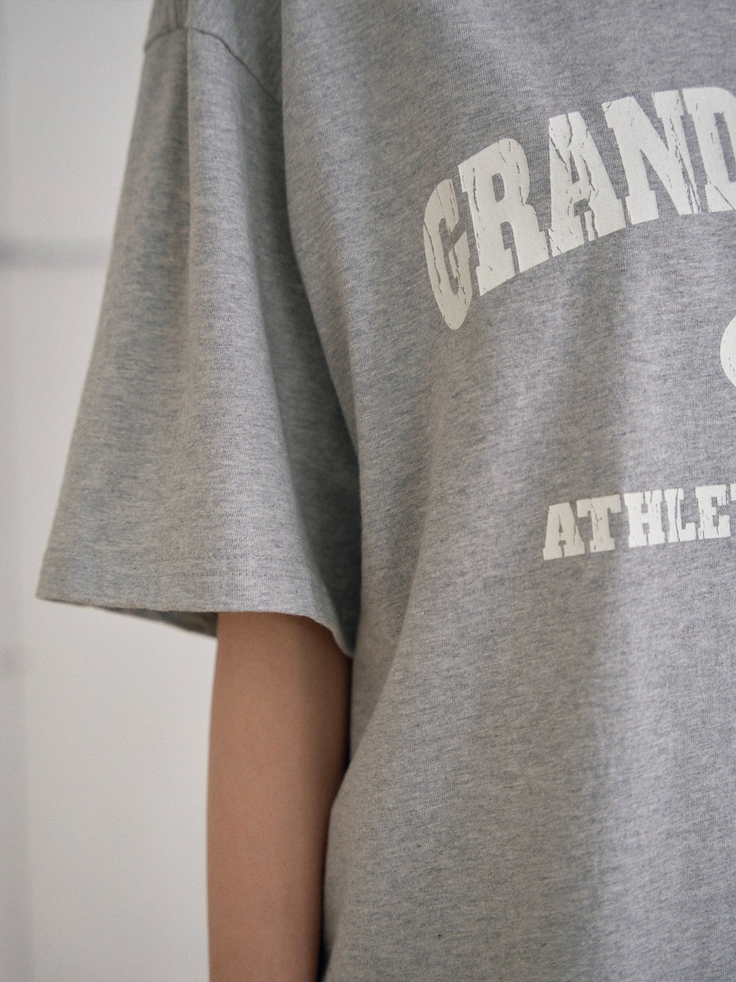 Crack Lettering Short Sleeve - Gray