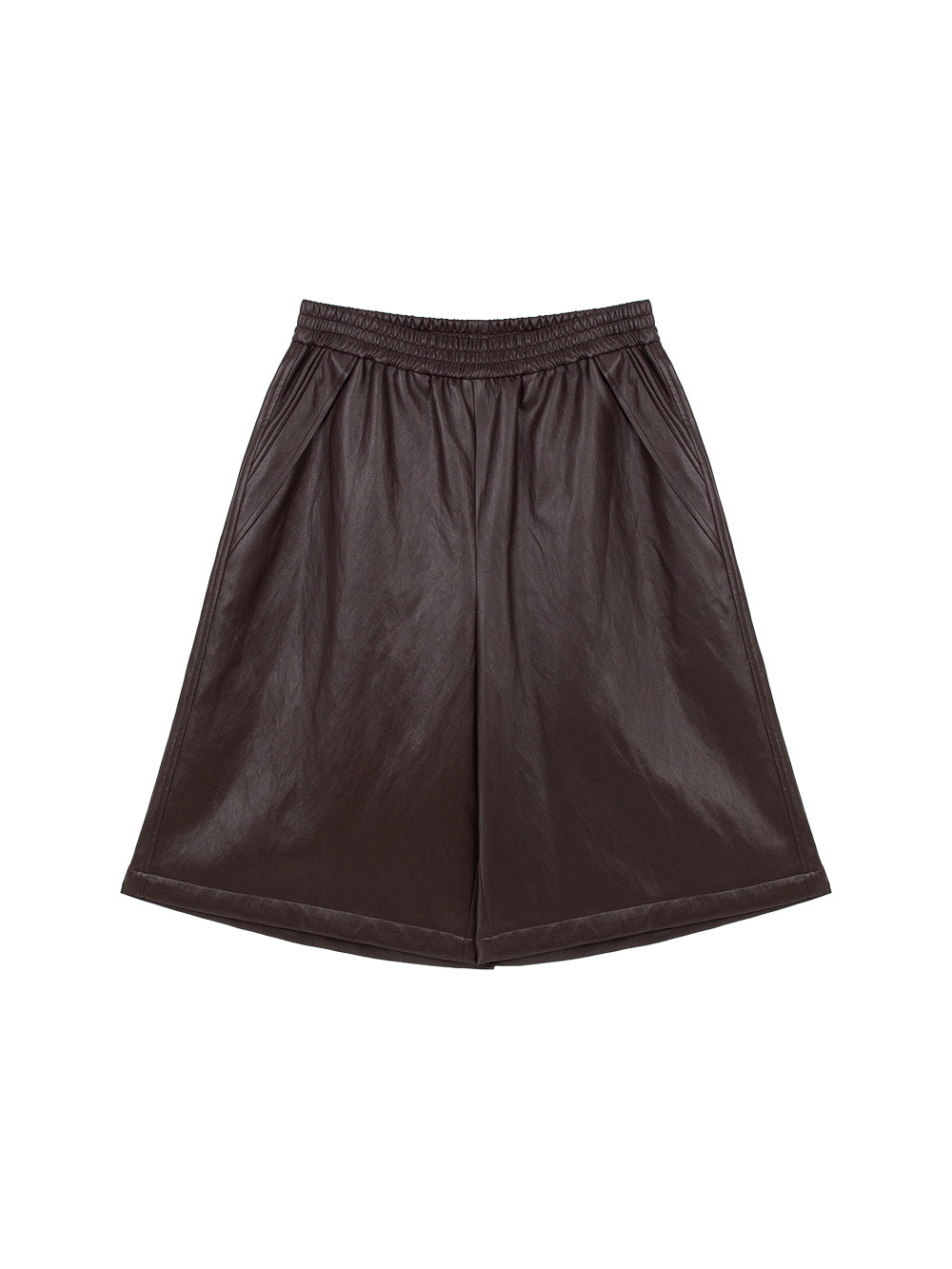 Leather Bermuda Pants