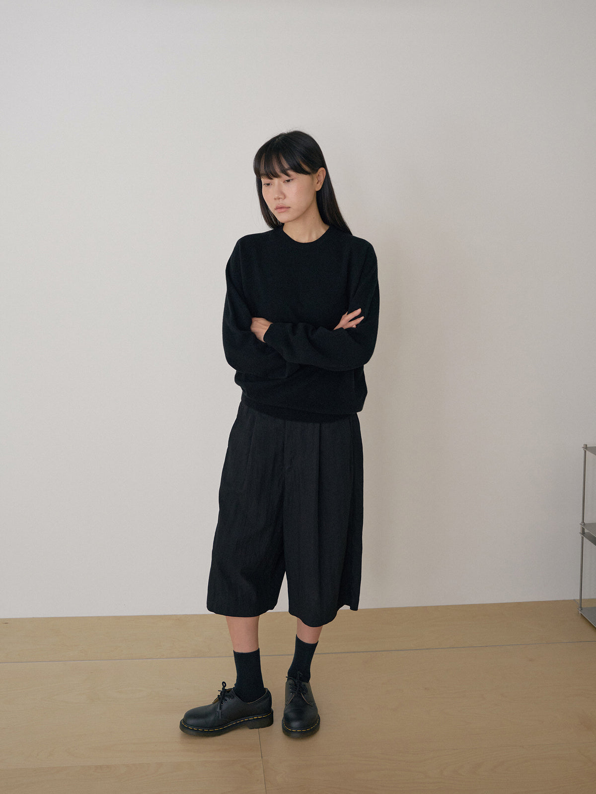 Cashmere Round Pullover - Black 4