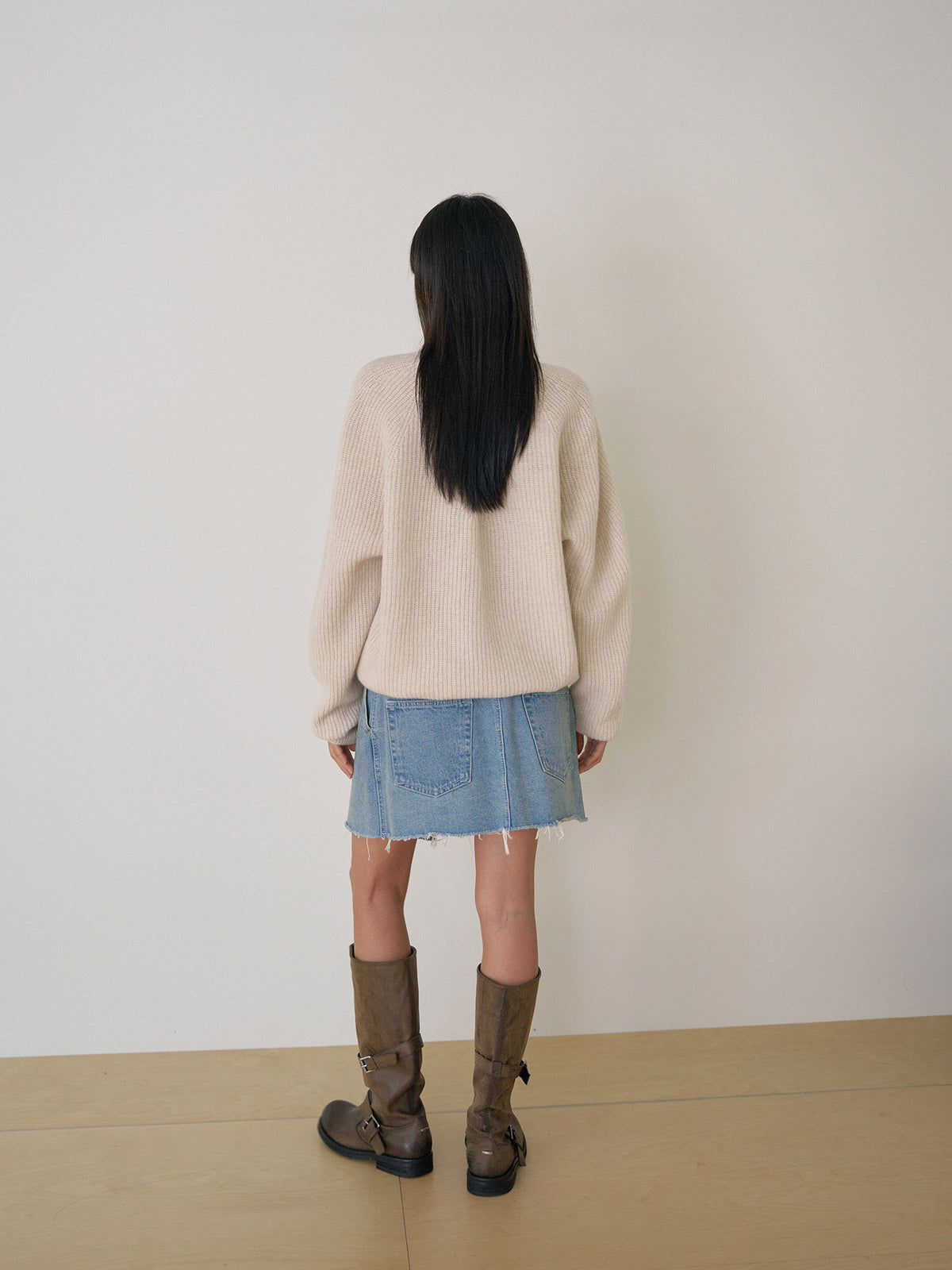 Indigo Denim Wrap Skirt - Indigo 5
