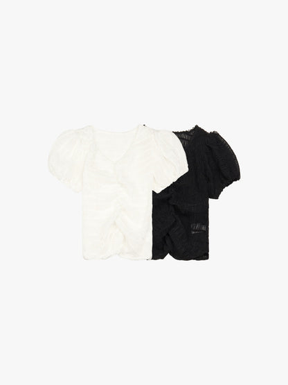 【A MA:DE 2026SS】Sheer blouse ( 2color )