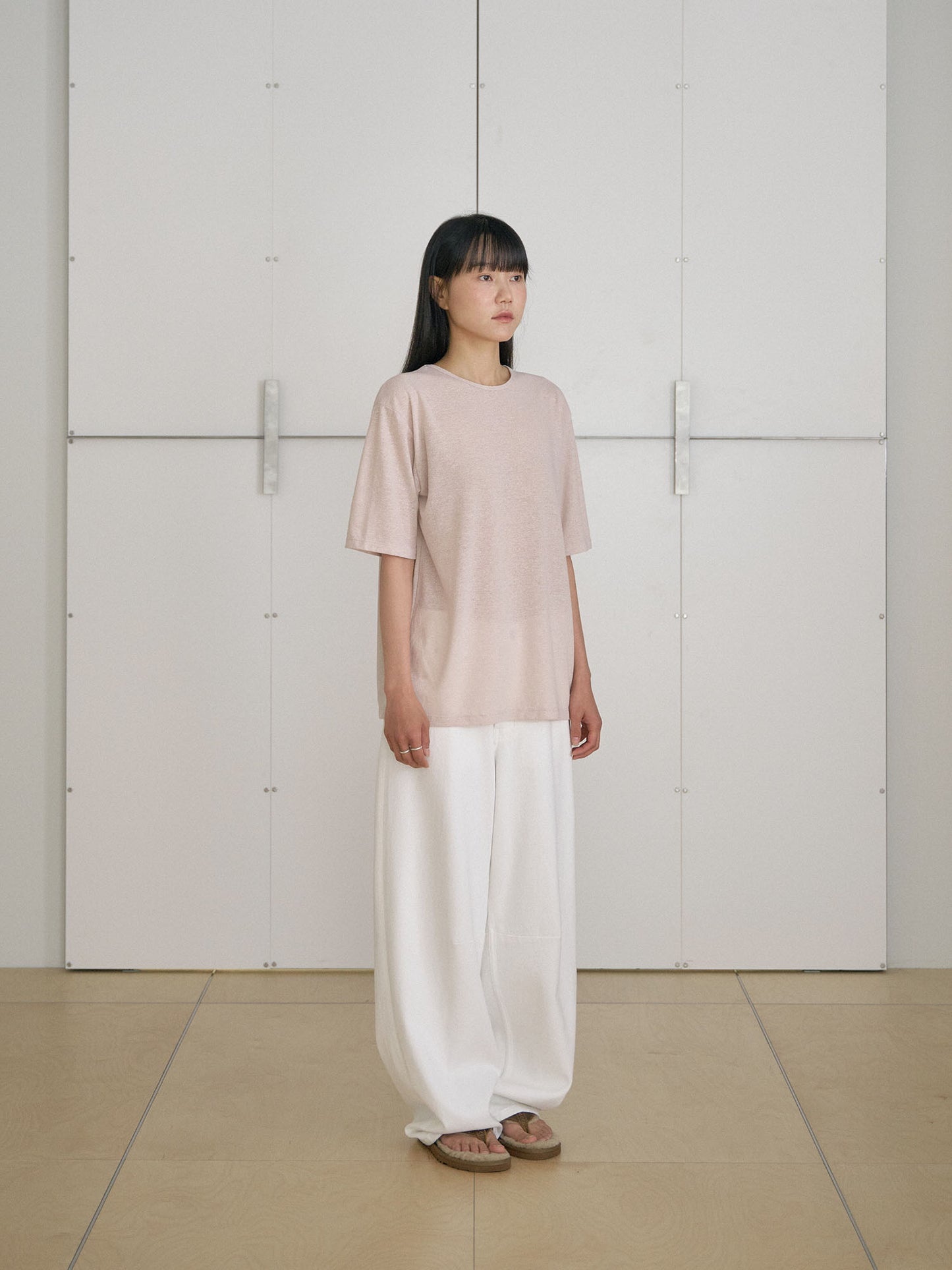 Linen Loose Short Sleeve - Beige