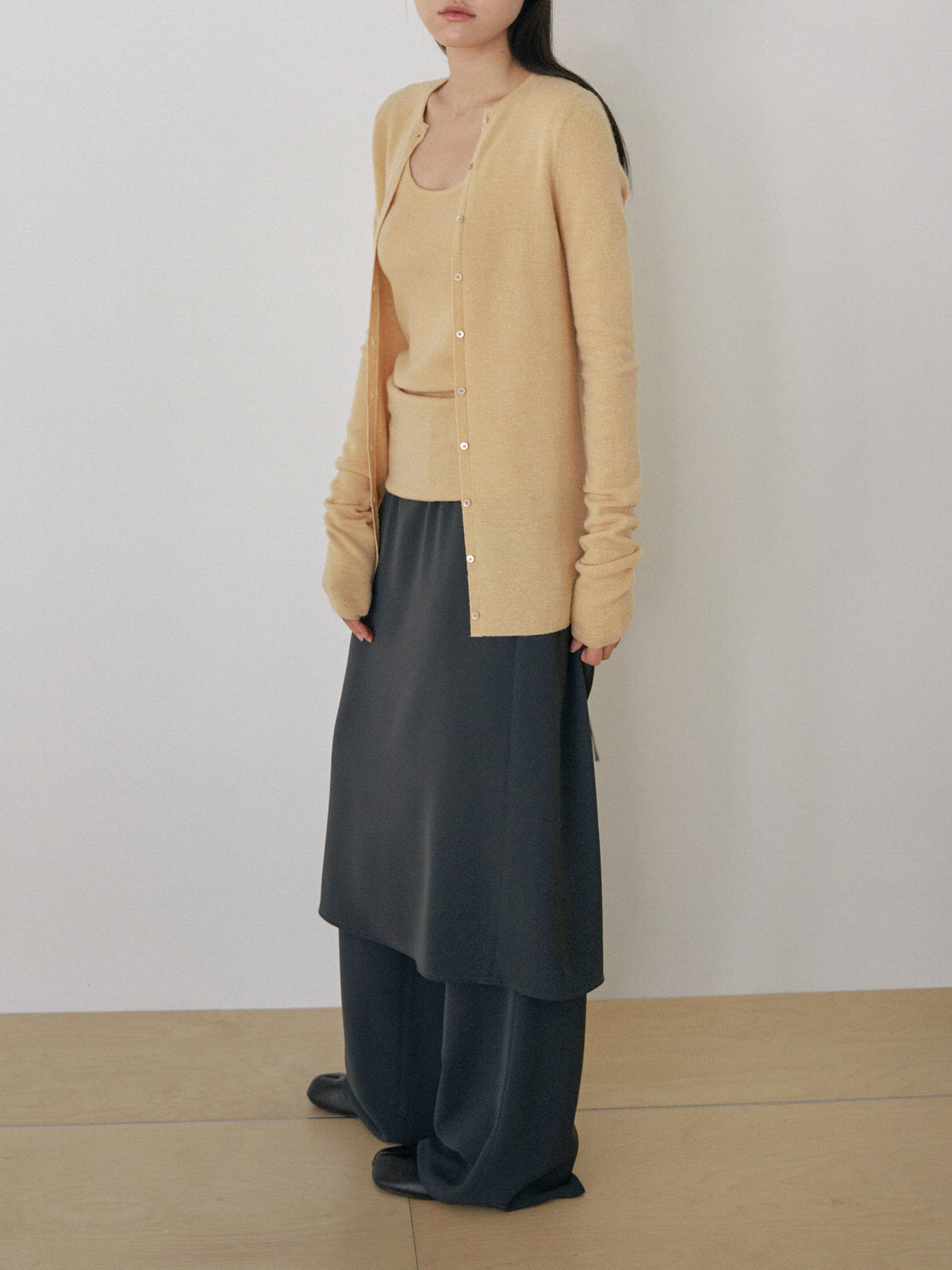 Skirt Overlay Pants - Charcoal 8