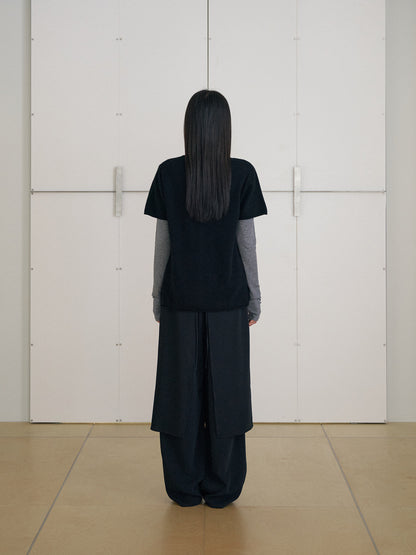 MARAN Cutoff Short Sleeve Pullover - Black 商品画像14/19