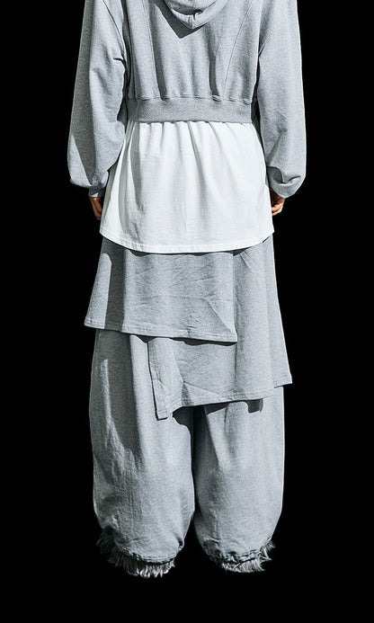 [Reculer] Sweat skirt pants Gray